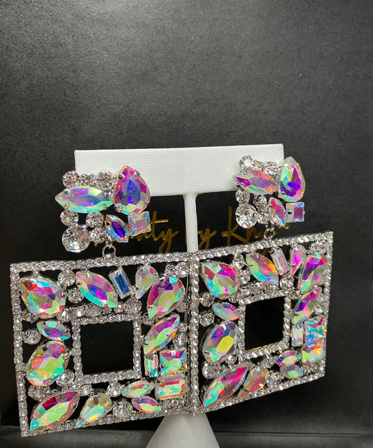 Iridescent Squared Earrings