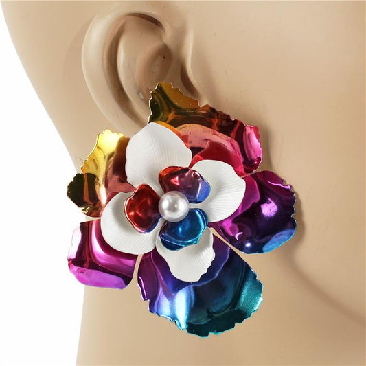Epoxy Flower Earrings