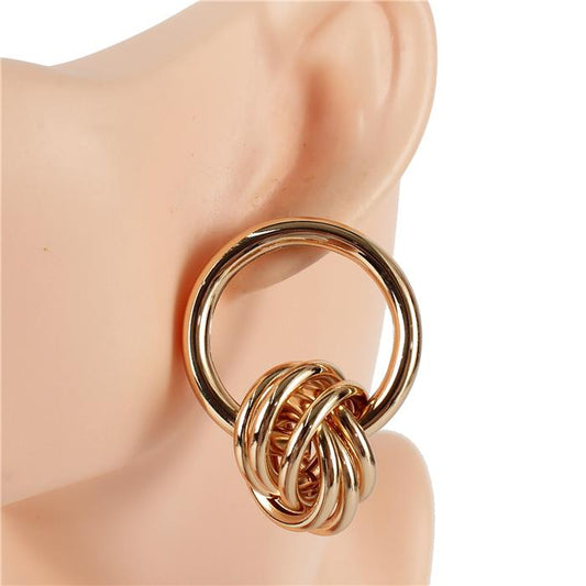 Metal Knot Hoop Earring