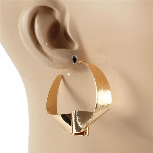 Abstract Hoop Earring