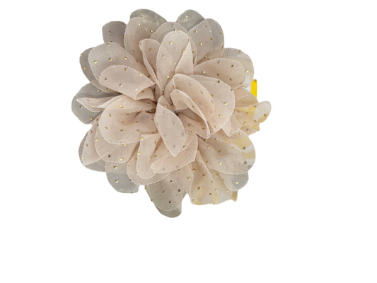 Flower Headband Nude w/ Gold Dots