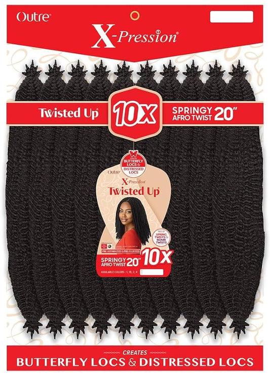 X-pression - Twisted Up - 10x Springy Afro Twist 20"  x10