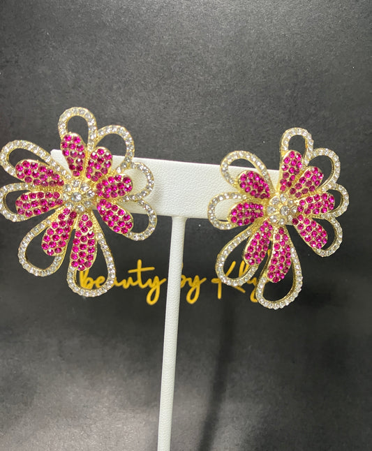 Detailed Flower Earrings