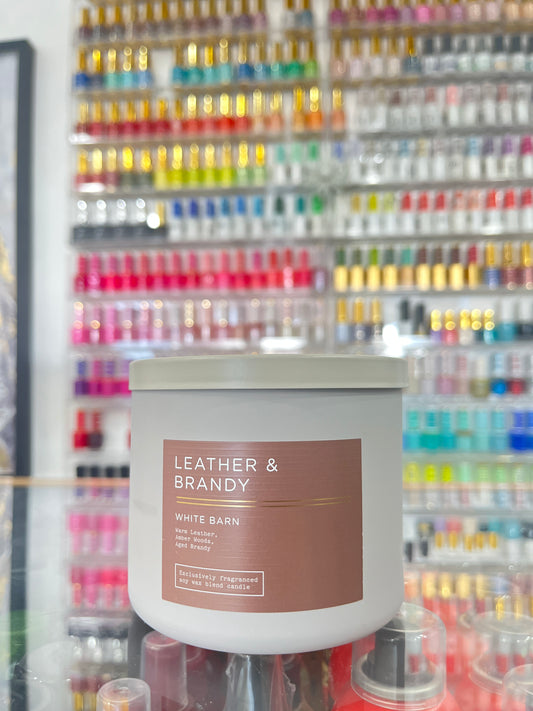 Leather & Brandy Scented Candle