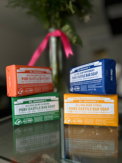 Dr.Bronner’s 18-IN-1 Hemp Peppermint Pure Castile Bar Soaps