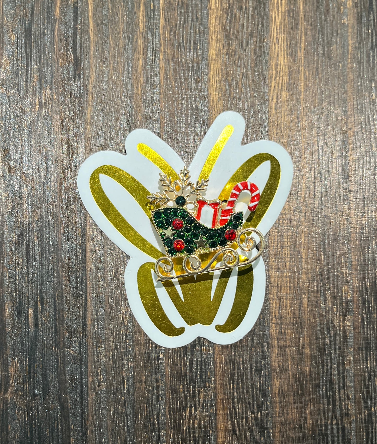 Mini Christmas Sleigh Brooch