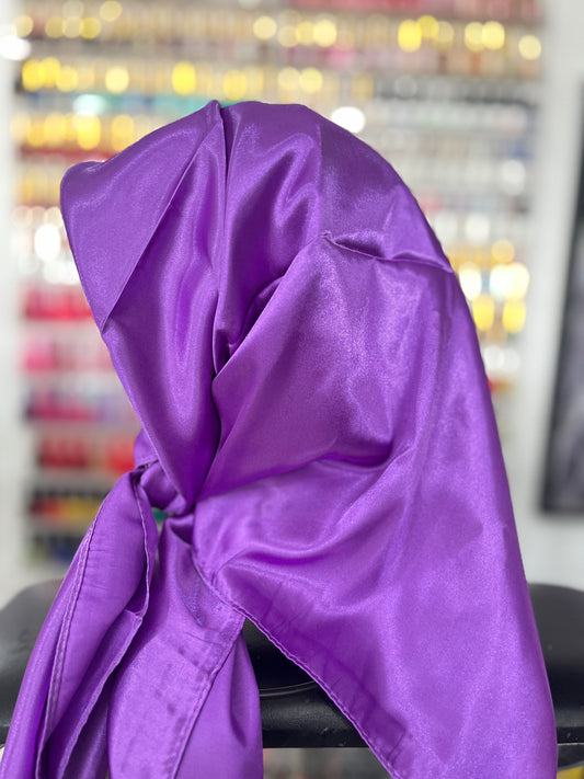 Purple Satin Scarf