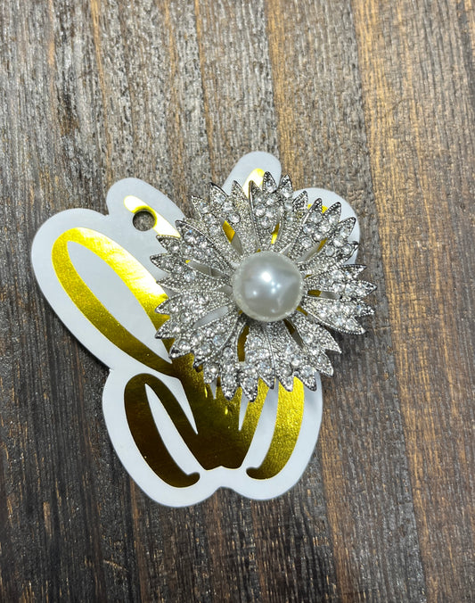 Mini Flower Crystal Brooch