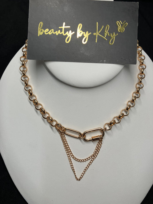 Double Clasp Gold Necklace