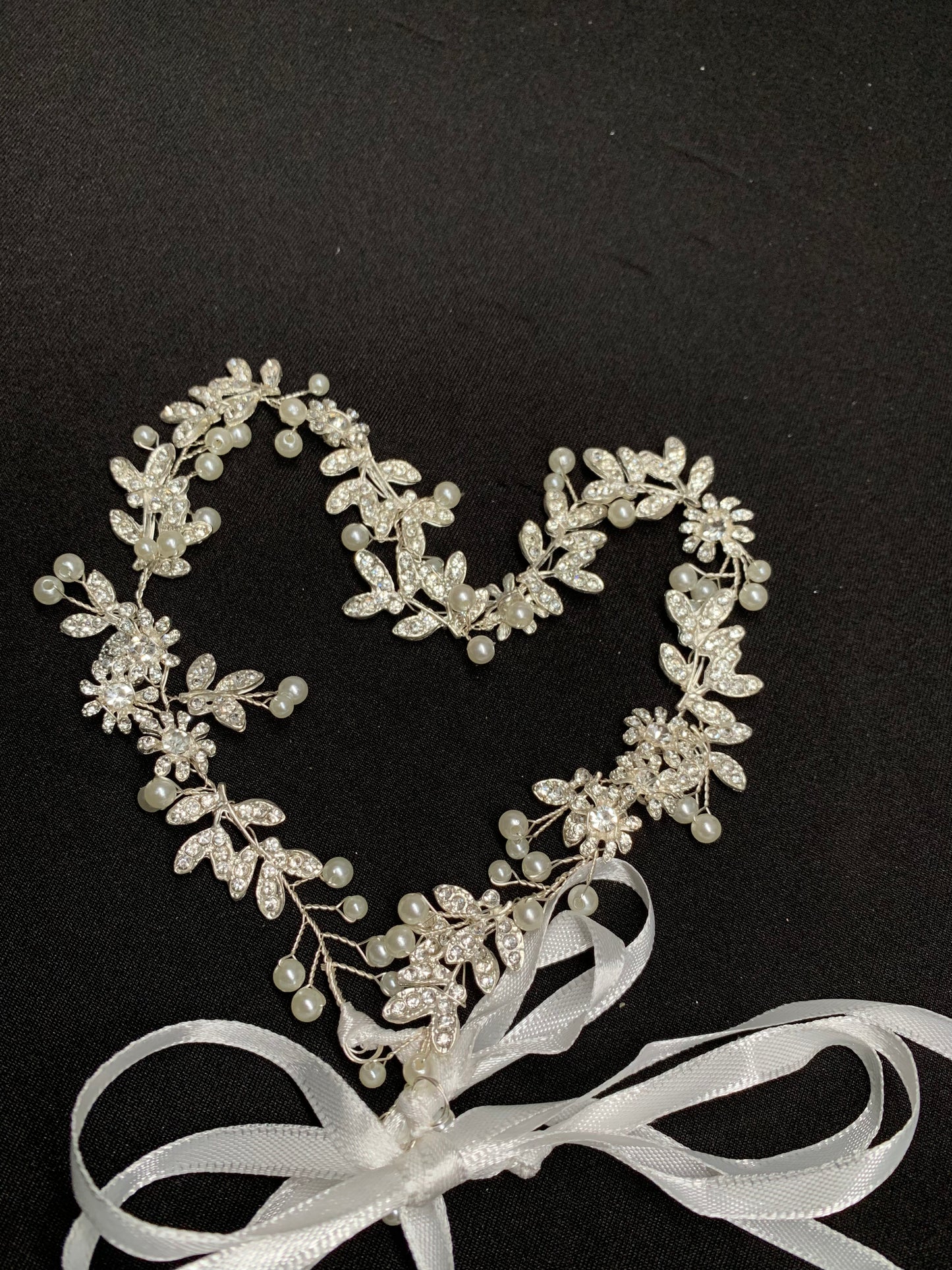 Pearl, Floral Adjustable Hair Piece