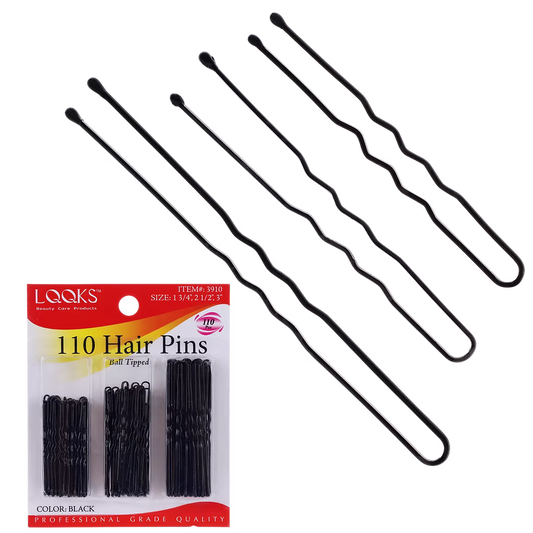 Assorted U- Hair Pins 1 3/4" ,2 1/2", 3"